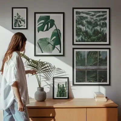 Planteinspirationer fra troperne billedkomposition til væg