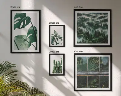 Planteinspirationer fra troperne billedkomposition til væg