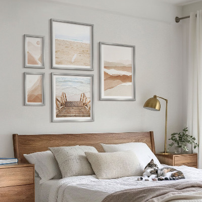 Billedkomposition til væg Minimalistiske strande og bjerge