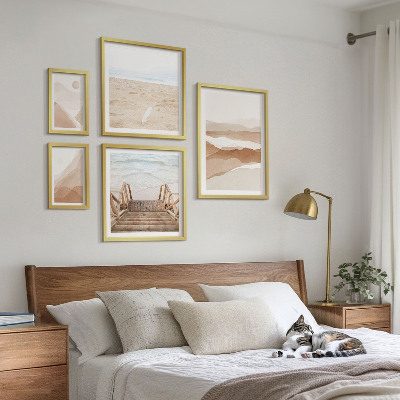 Billedkomposition til væg Minimalistiske strande og bjerge