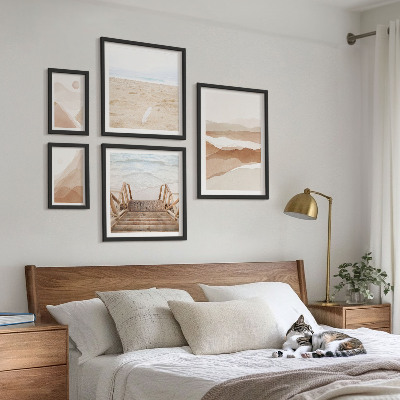 Billedkomposition til væg Minimalistiske strande og bjerge