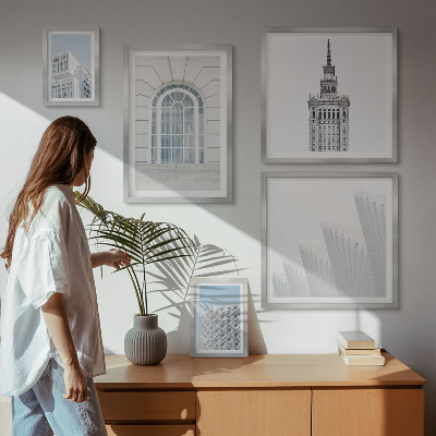 Billedsæt over sofa Moderne arkitektur minimalisme