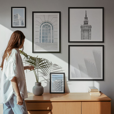 Billedsæt over sofa Moderne arkitektur minimalisme