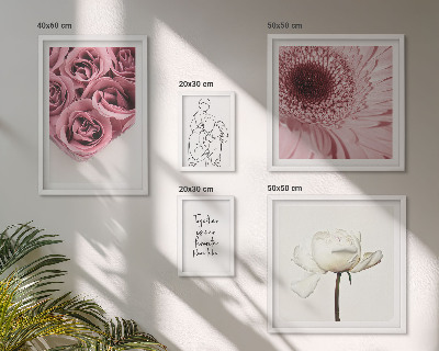 Billedsæt over sofa Blomsterinspirationer i boho-stil