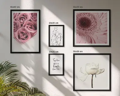 Billedsæt til sofa blomsterinspiration i boho-stil