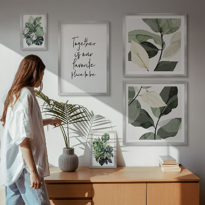 Billedsæt over sofa Moderne planteinspirationer
