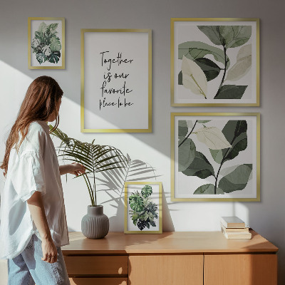 Billedsæt over sofa Moderne planteinspirationer