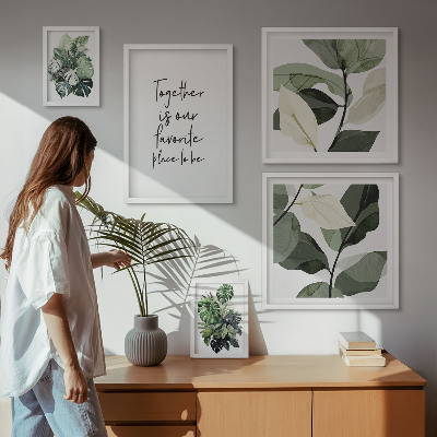 Billedsæt over sofa Moderne planteinspirationer
