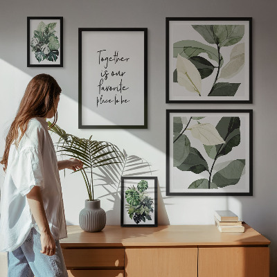 Billedsæt over sofa Moderne planteinspirationer