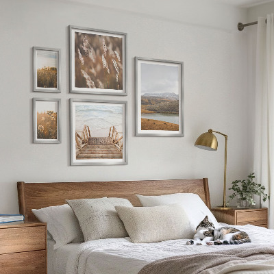 Billedsæt over sofa Naturlandskaber i søfeltet