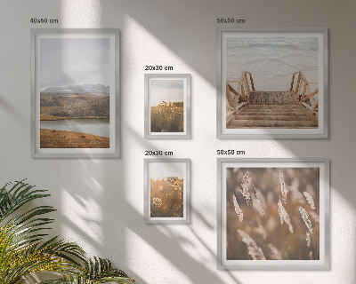 Billedsæt over sofa Naturlandskaber i søfeltet
