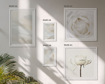 Billedsæt over sofa Blomsterinspirationer hvid