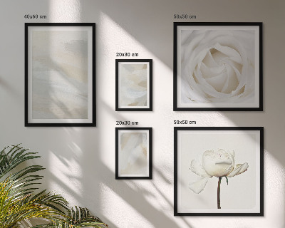 Billedsæt over sofa Blomsterinspirationer hvid