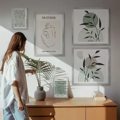 Plakat med plantemotiv stilfuld vægdekoration