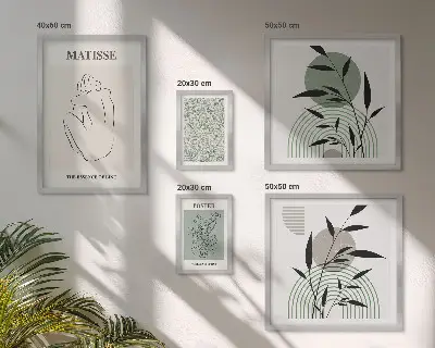 Plakat med plantemotiv stilfuld vægdekoration