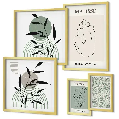 Plakat med plantemotiv stilfuld vægdekoration