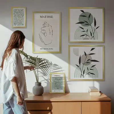 Plakat med plantemotiv stilfuld vægdekoration