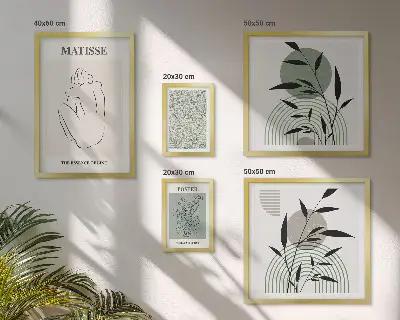 Plakat med plantemotiv stilfuld vægdekoration