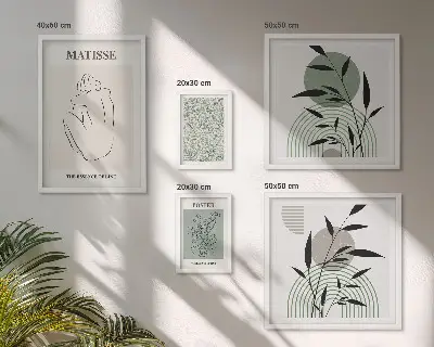 Plakat med plantemotiv stilfuld vægdekoration