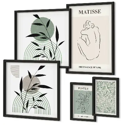 Plakat med plantemotiv stilfuld vægdekoration