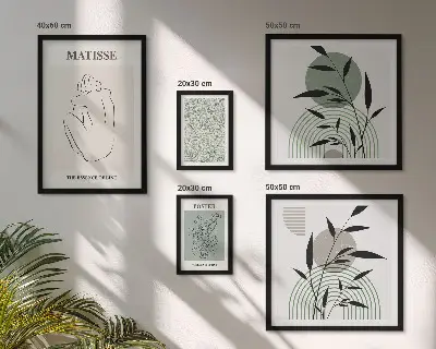 Plakat med plantemotiv stilfuld vægdekoration