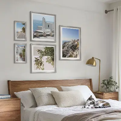 Santorini maleriske udsigter billedsæt til over sofa