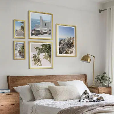 Santorini maleriske udsigter billedsæt til over sofa