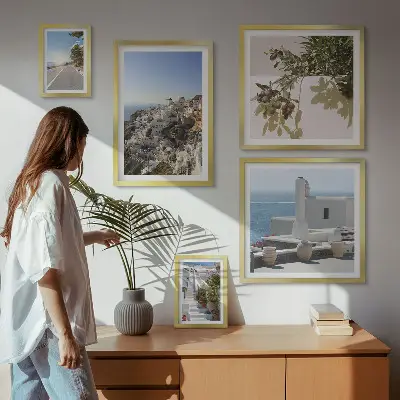 Santorini maleriske udsigter billedsæt til over sofa