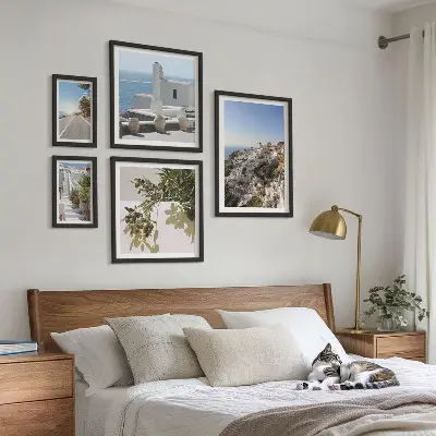 Santorini maleriske udsigter billedsæt til over sofa