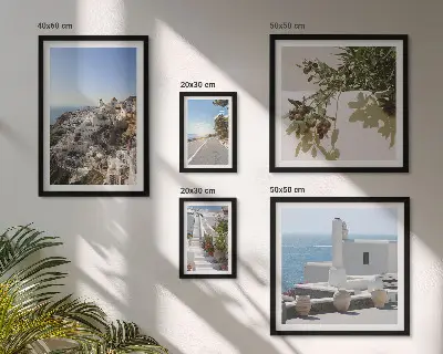 Santorini maleriske udsigter billedsæt til over sofa