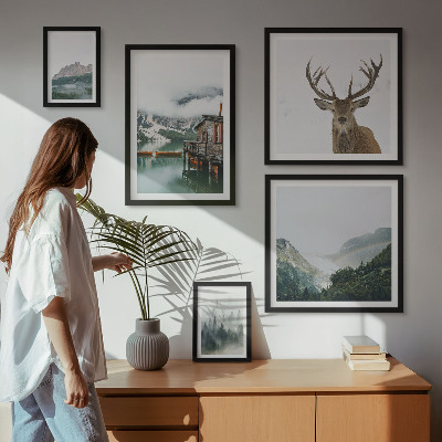 Billedsæt over sofa Bjerglandskaber i naturen