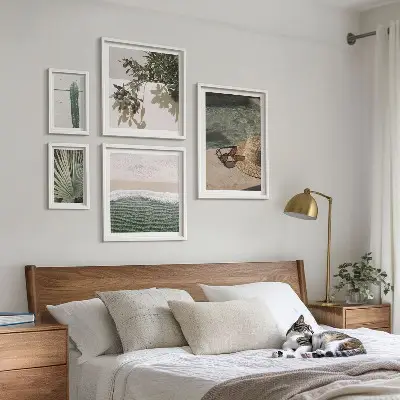 Billedkomposition til væg sommerplanter med vand for afslapning