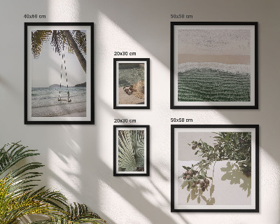 Billedsæt over sofa Tropiske strande i harmoni med naturen