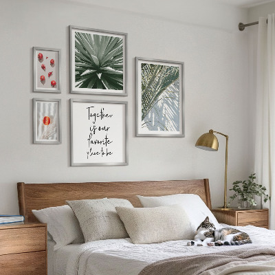Billedkomposition til væg Boho-stil, planter, frugter, troper