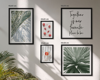 Billedkomposition til væg Boho-stil, planter, frugter, troper