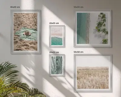 Udsigt over tropisk strand billedkomposition til væg