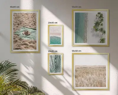 Udsigt over tropisk strand billedkomposition til væg
