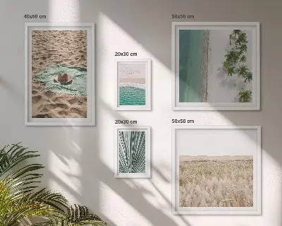 Udsigt over tropisk strand billedkomposition til væg