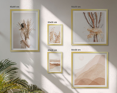 Billedkomposition til væg Stilfulde boho planter og landskaber