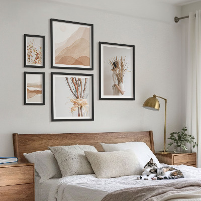 Billedkomposition til væg Stilfulde boho planter og landskaber