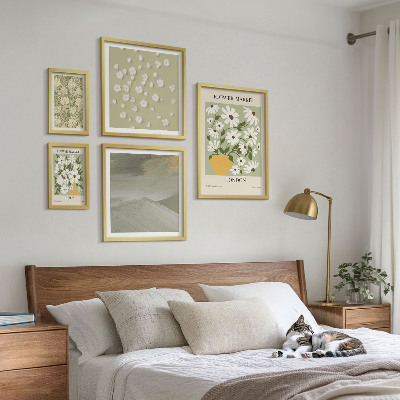 Billedkomposition til væg Blomstermotiver i byerne