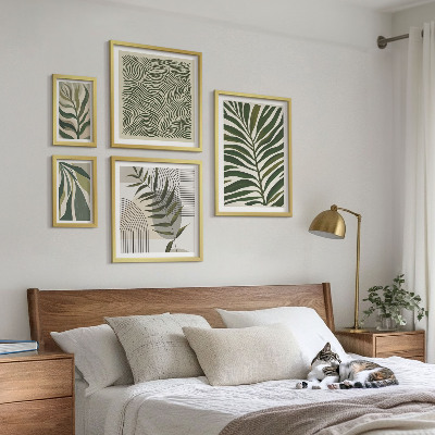 Billedsæt over sofa Moderne plantemønstre