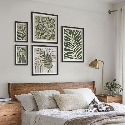 Billedsæt over sofa Moderne plantemønstre