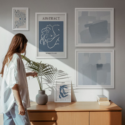 Billedkomposition til væg Stilfulde minimalistiske abstraktioner