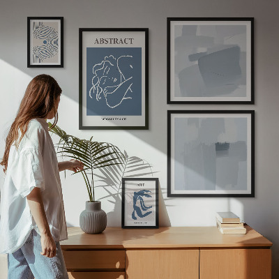 Billedkomposition til væg Stilfulde minimalistiske abstraktioner