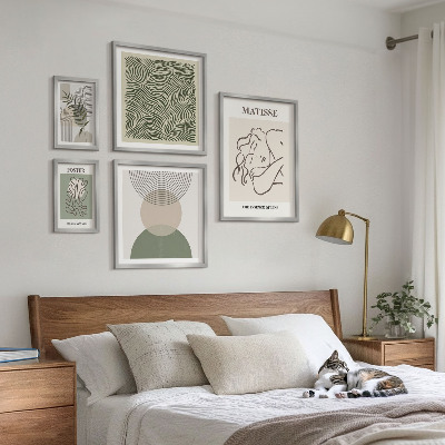 Billedsæt over sofa Minimalistiske plantekompositioner
