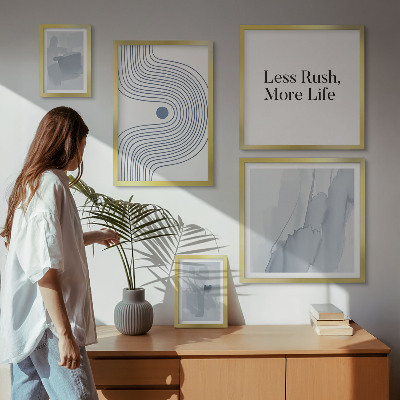 Billedsæt over sofa Moderne minimalistisk grafik