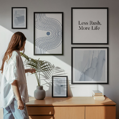 Billedsæt over sofa Moderne minimalistisk grafik