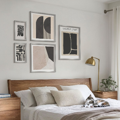 Billedsæt over sofa Stilfuld minimalistisk grafik