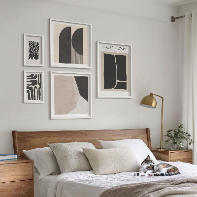 Billedsæt over sofa Stilfuld minimalistisk grafik